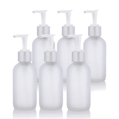 LinDeer হোয়াইট 100ml ফ্রস্টেড গ্লাস পাম্প লোশন বোতল ODM