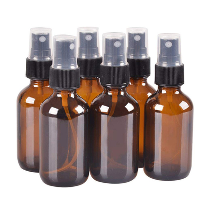 তরল জন্য 24MM পাম্প সহ 50ml ব্রাউন কসমেটিক স্প্রে বোতল জার