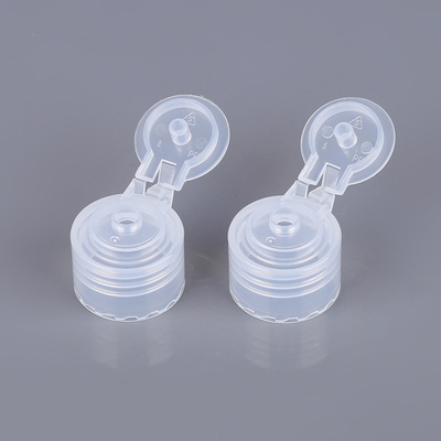 20mm 24mm PP লোশন বোতলের ঢাকনার বোতলের জন্য স্বচ্ছ ফ্লিপ টপ ক্যাপ