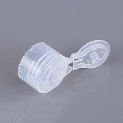 20mm 24mm PP লোশন বোতলের ঢাকনার বোতলের জন্য স্বচ্ছ ফ্লিপ টপ ক্যাপ