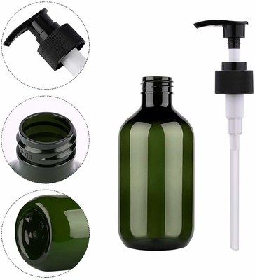 পাম্প সহ 500ml প্লাস্টিক লোশন বোতল অ্যাম্বার প্লাস্টিক শ্যাম্পুর বোতল