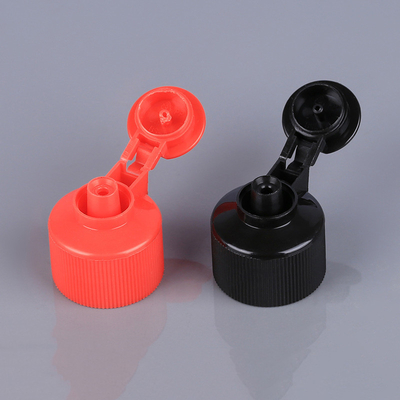 বোতল লাল কালো জন্য 24mm 28mm প্লাস্টিক ফ্লিপ শীর্ষ ক্যাপ