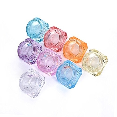 5ml ছোট প্লাস্টিক কসমেটিক ক্রিম জার সঙ্গে lids refillable পোর্টেবল