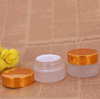 30ml লোশন ফ্রস্টেড গ্লাস জার সঙ্গে অ্যালুমিনিয়াম ঢাকনা কোন ফুটো