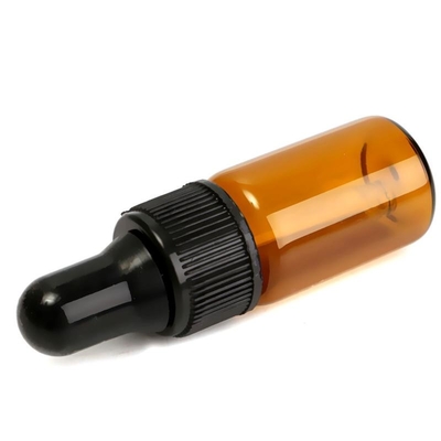 5ml এসেনশিয়াল অয়েল বোতল বাদামী ছোট কাচের ড্রপার বোতল