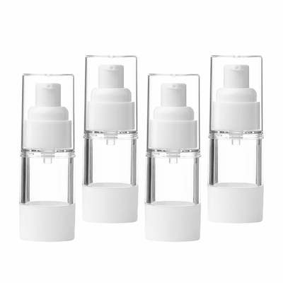 প্লাস্টিক পিপি 15ml সাদা বায়ুহীন পাম্প বোতল প্যাকেজিং প্রসাধনী