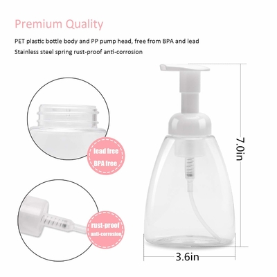 28mm পাম্প সহ স্বচ্ছ 500ml খালি প্লাস্টিক লোশন বোতল