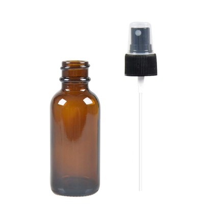 তরল জন্য 24MM পাম্প সহ 50ml ব্রাউন কসমেটিক স্প্রে বোতল জার