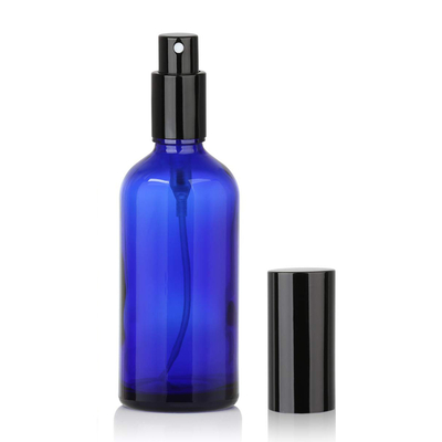LinDeer 50ml ব্লু গ্লাস পাম্প কসমেটিক স্প্রে বোতল সঙ্গে কালো কুয়াশা স্প্রেয়ার